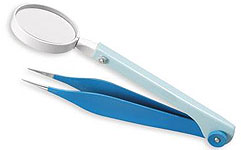 magnifying jewellers tweezers